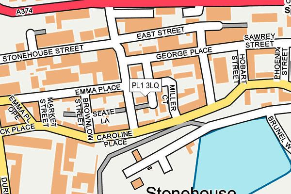 PL1 3LQ map - OS OpenMap – Local (Ordnance Survey)