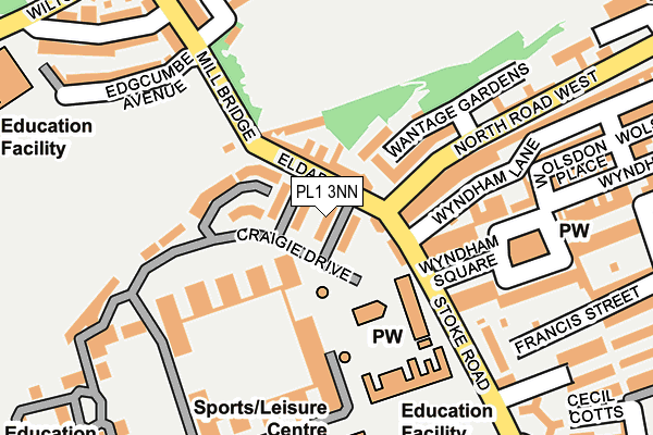 PL1 3NN map - OS OpenMap – Local (Ordnance Survey)