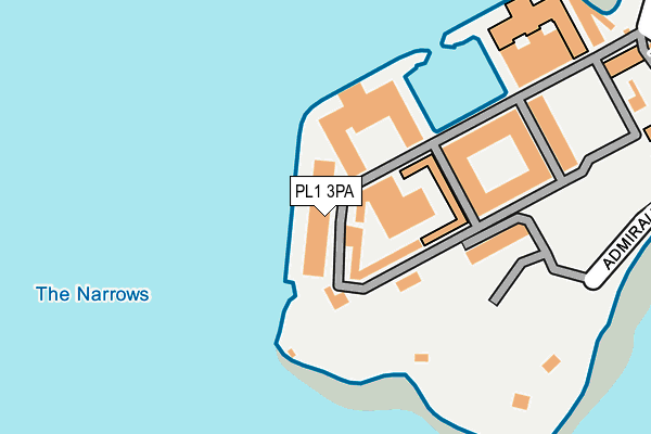 PL1 3PA map - OS OpenMap – Local (Ordnance Survey)