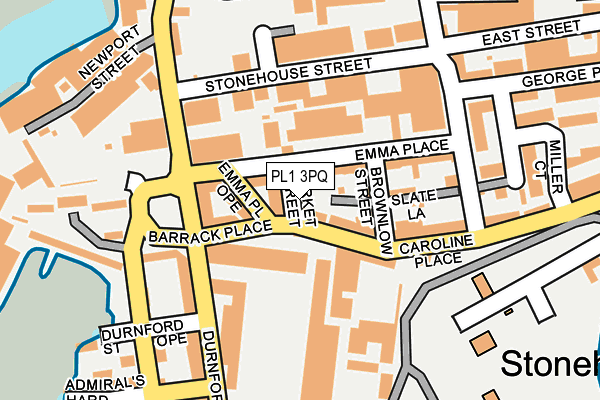 PL1 3PQ map - OS OpenMap – Local (Ordnance Survey)