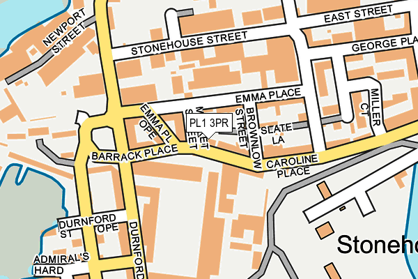 PL1 3PR map - OS OpenMap – Local (Ordnance Survey)