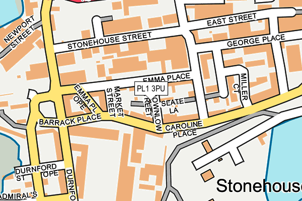 PL1 3PU map - OS OpenMap – Local (Ordnance Survey)