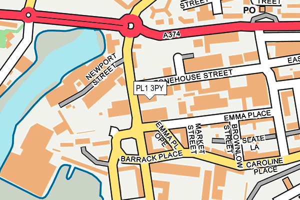PL1 3PY map - OS OpenMap – Local (Ordnance Survey)