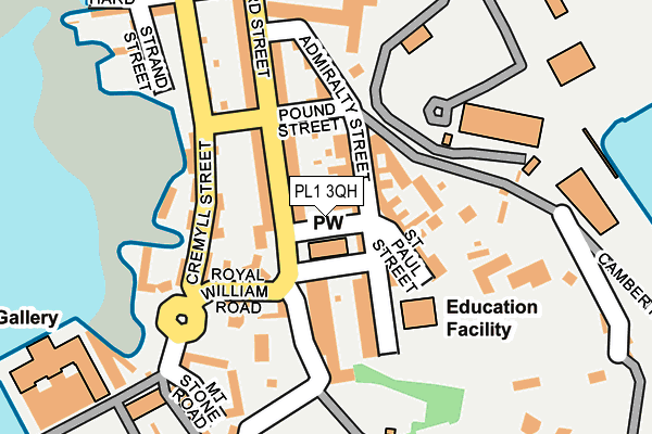 PL1 3QH map - OS OpenMap – Local (Ordnance Survey)