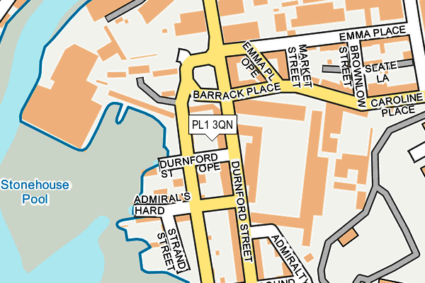 PL1 3QN map - OS OpenMap – Local (Ordnance Survey)