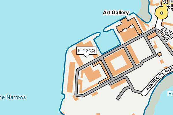 PL1 3QQ map - OS OpenMap – Local (Ordnance Survey)