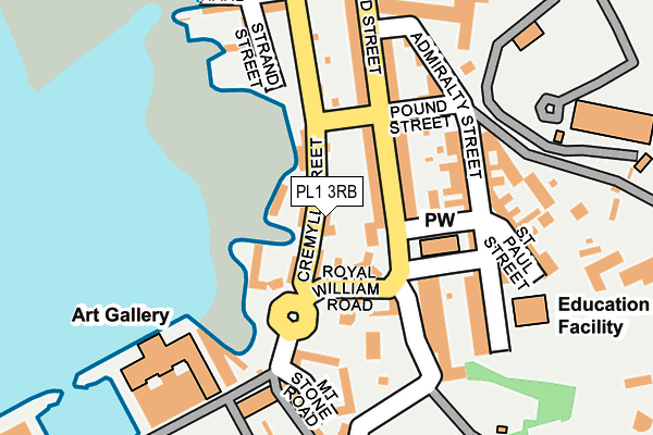 PL1 3RB map - OS OpenMap – Local (Ordnance Survey)
