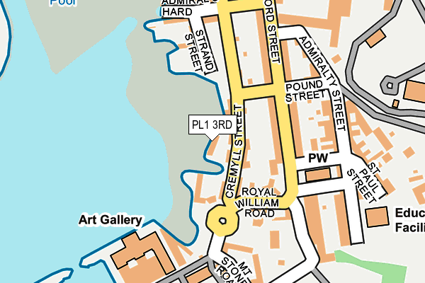 PL1 3RD map - OS OpenMap – Local (Ordnance Survey)
