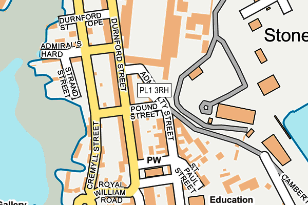 PL1 3RH map - OS OpenMap – Local (Ordnance Survey)