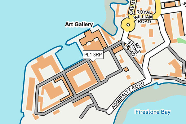 PL1 3RP map - OS OpenMap – Local (Ordnance Survey)