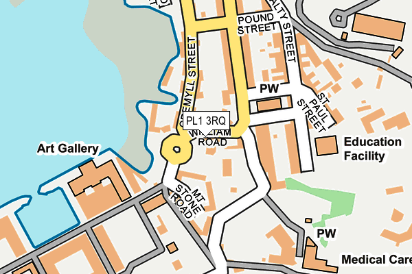 PL1 3RQ map - OS OpenMap – Local (Ordnance Survey)