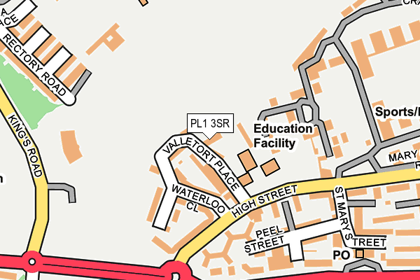 PL1 3SR map - OS OpenMap – Local (Ordnance Survey)