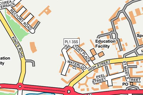 PL1 3SS map - OS OpenMap – Local (Ordnance Survey)