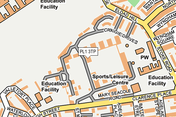 PL1 3TP map - OS OpenMap – Local (Ordnance Survey)