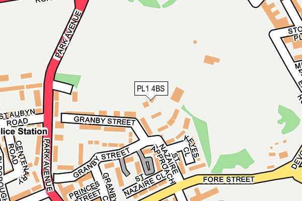 PL1 4BS map - OS OpenMap – Local (Ordnance Survey)