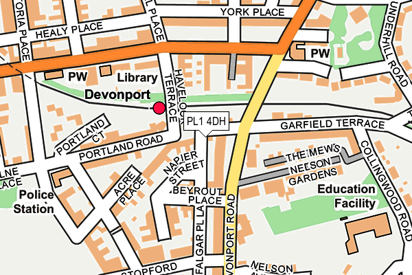 PL1 4DH map - OS OpenMap – Local (Ordnance Survey)