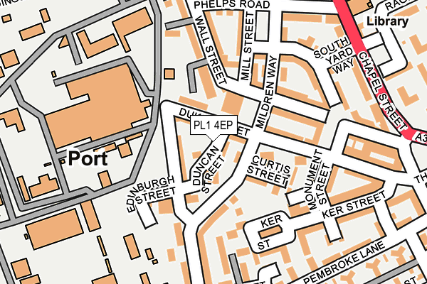 PL1 4EP map - OS OpenMap – Local (Ordnance Survey)
