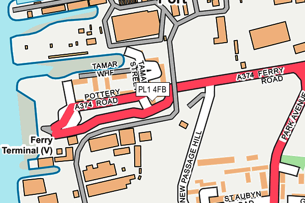 PL1 4FB map - OS OpenMap – Local (Ordnance Survey)