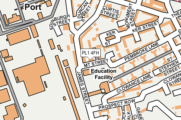 PL1 4FH map - OS OpenMap – Local (Ordnance Survey)