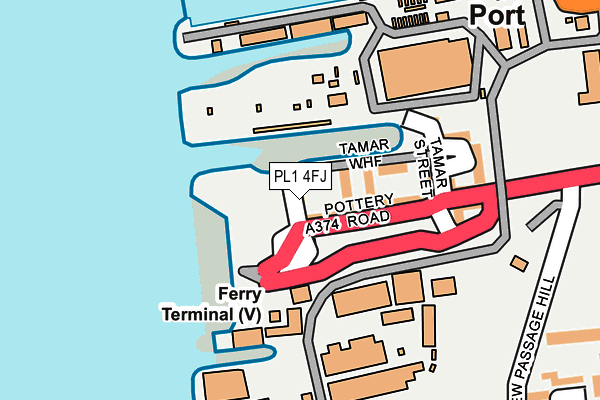 PL1 4FJ map - OS OpenMap – Local (Ordnance Survey)