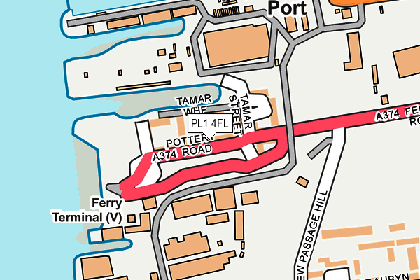 PL1 4FL map - OS OpenMap – Local (Ordnance Survey)