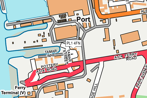 PL1 4FN map - OS OpenMap – Local (Ordnance Survey)