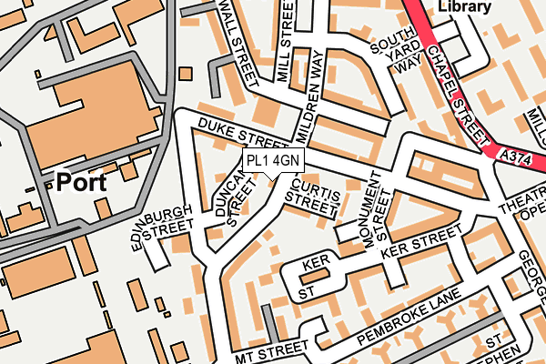 PL1 4GN map - OS OpenMap – Local (Ordnance Survey)