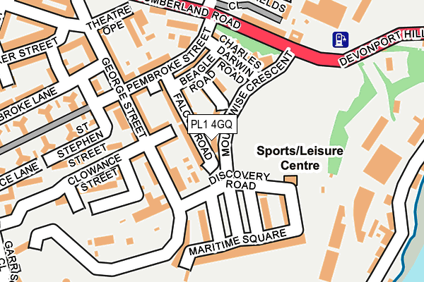 PL1 4GQ map - OS OpenMap – Local (Ordnance Survey)