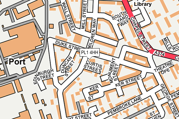 PL1 4HH map - OS OpenMap – Local (Ordnance Survey)