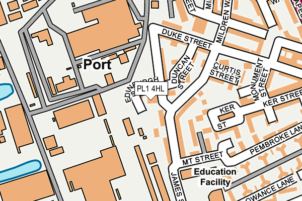 PL1 4HL map - OS OpenMap – Local (Ordnance Survey)