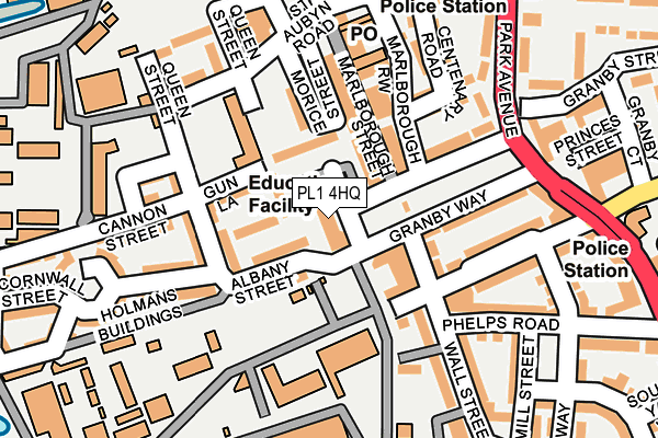 PL1 4HQ map - OS OpenMap – Local (Ordnance Survey)