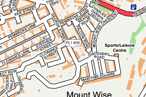 PL1 4HS map - OS OpenMap – Local (Ordnance Survey)