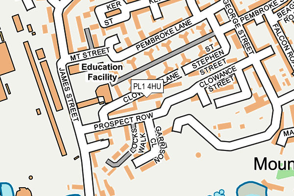 PL1 4HU map - OS OpenMap – Local (Ordnance Survey)