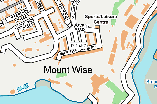 PL1 4HZ map - OS OpenMap – Local (Ordnance Survey)