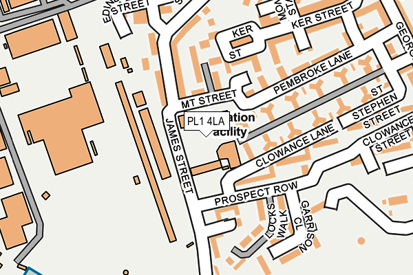 PL1 4LA map - OS OpenMap – Local (Ordnance Survey)
