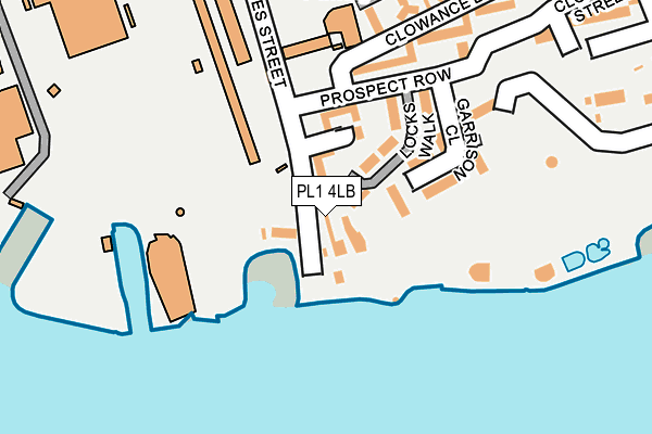 PL1 4LB map - OS OpenMap – Local (Ordnance Survey)