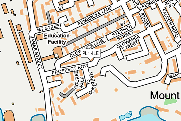 PL1 4LE map - OS OpenMap – Local (Ordnance Survey)
