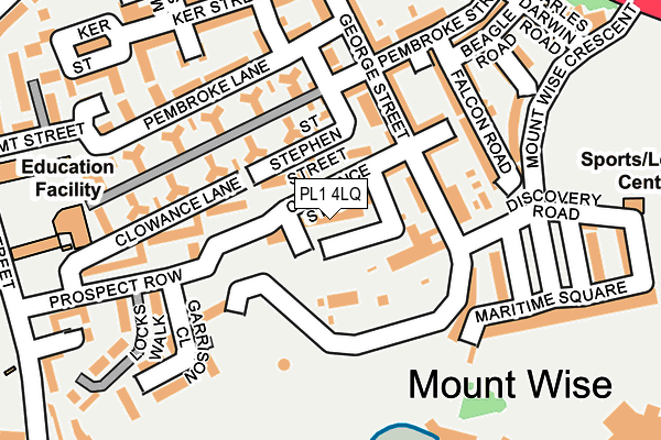 PL1 4LQ map - OS OpenMap – Local (Ordnance Survey)