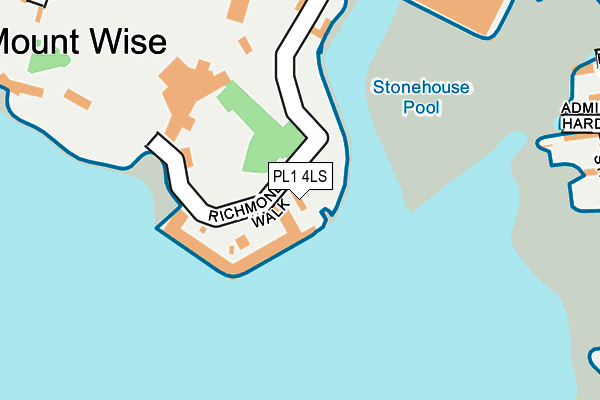 PL1 4LS map - OS OpenMap – Local (Ordnance Survey)