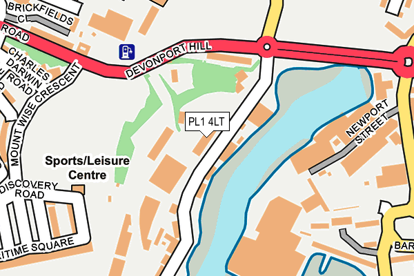 PL1 4LT map - OS OpenMap – Local (Ordnance Survey)