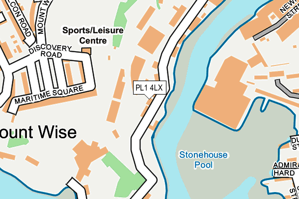 PL1 4LX map - OS OpenMap – Local (Ordnance Survey)