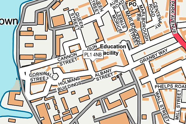 PL1 4NB map - OS OpenMap – Local (Ordnance Survey)