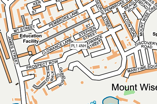 PL1 4NH map - OS OpenMap – Local (Ordnance Survey)