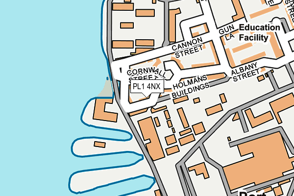 PL1 4NX map - OS OpenMap – Local (Ordnance Survey)