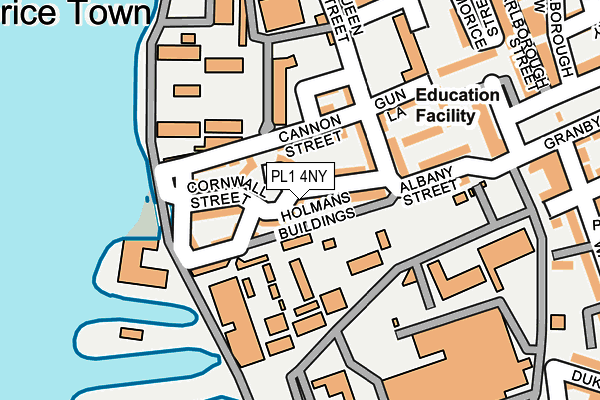 PL1 4NY map - OS OpenMap – Local (Ordnance Survey)