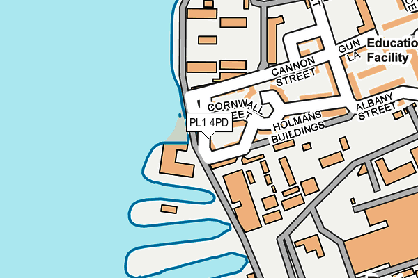 PL1 4PD map - OS OpenMap – Local (Ordnance Survey)