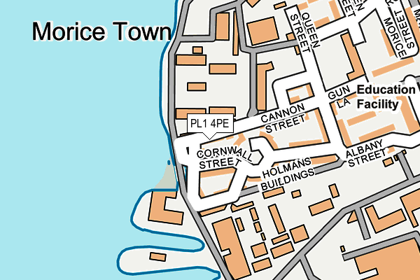 PL1 4PE map - OS OpenMap – Local (Ordnance Survey)