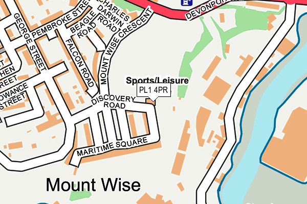 PL1 4PR map - OS OpenMap – Local (Ordnance Survey)