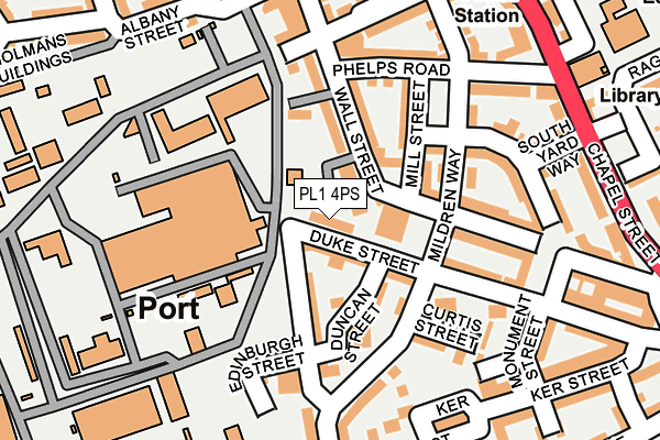 PL1 4PS map - OS OpenMap – Local (Ordnance Survey)