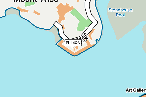 PL1 4QA map - OS OpenMap – Local (Ordnance Survey)